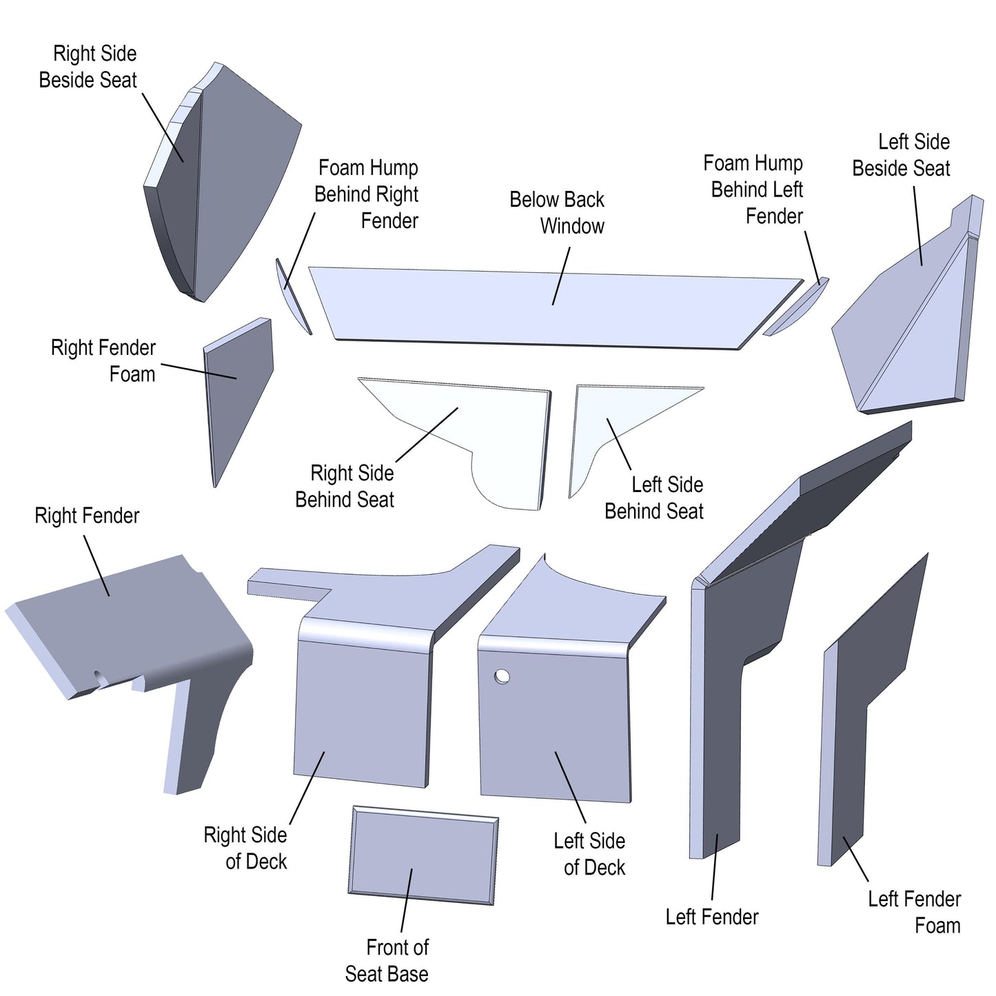 CR50 Cab Kit, Brindle Brown Vinyl