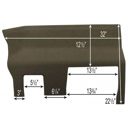 CR8000RP1 Rear Panel, Multi-Brown Vinyl w/ Formed Plastic, Late S/N