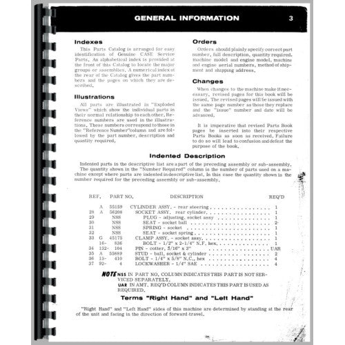 CA-P-1030CK Case 1030 Tractor Parts Manual