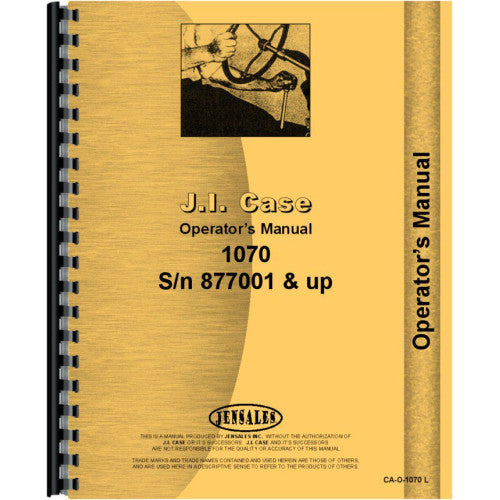 CA-O-1070 L Case 1070 Tractor Operators Manual (Various Ser #s)