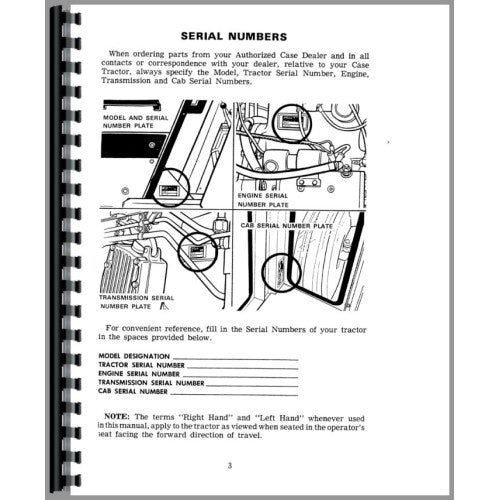 CA-O-1070 L Case 1070 Tractor Operators Manual (Various Ser #s)