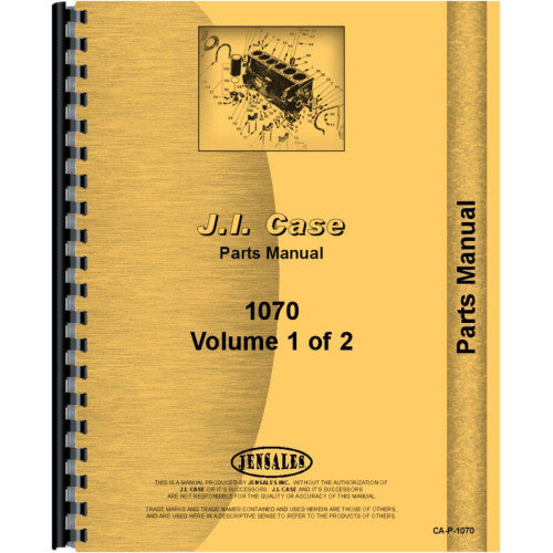 CA-P-1070 Case 1070 Tractor Parts Manual (SN# 8675001 and UP)