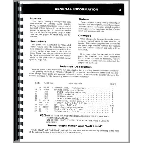 CA-P-1070 Case 1070 Tractor Parts Manual (SN# 8675001 and UP)