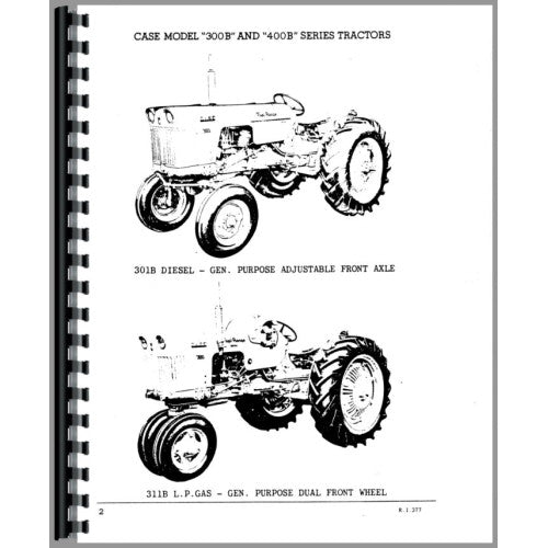 CA-P-300B,400B Case 400B Tractor Parts Manual