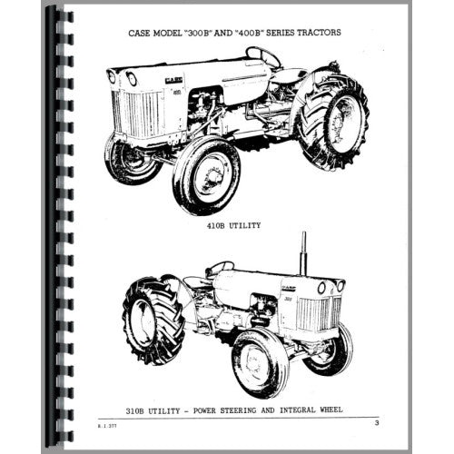 CA-P-300B,400B Case 400B Tractor Parts Manual