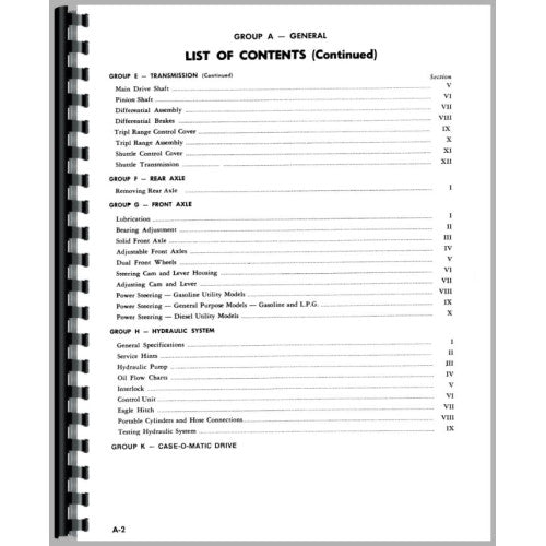 CA-S-300,300B Case 400B Tractor Service Manual