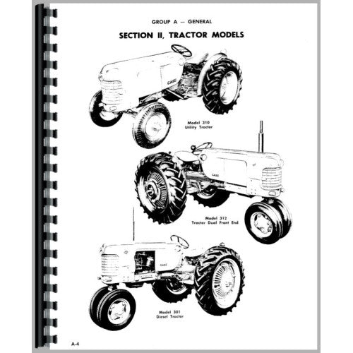 CA-S-300,300B Case 400B Tractor Service Manual