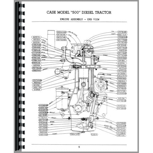 CA-P-500 D Case 500 Tractor Parts Manual