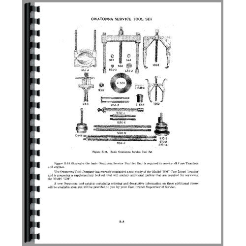 CA-S-500+ Case 500 Tractor Service Manual