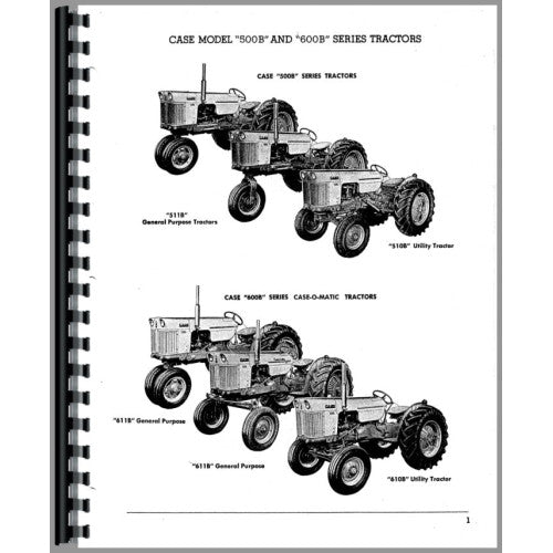 CA-P-500B,600B Case 500B Tractor Parts Manual (Series)