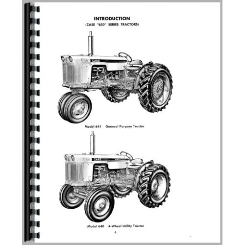 CA-O-630 SER Case 630 Tractor Operators Manual