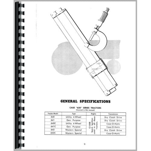 CA-O-630 SER Case 630 Tractor Operators Manual