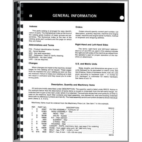 CA-P-780CK TLB Case 780 Tractor Loader Backhoe Parts Manual