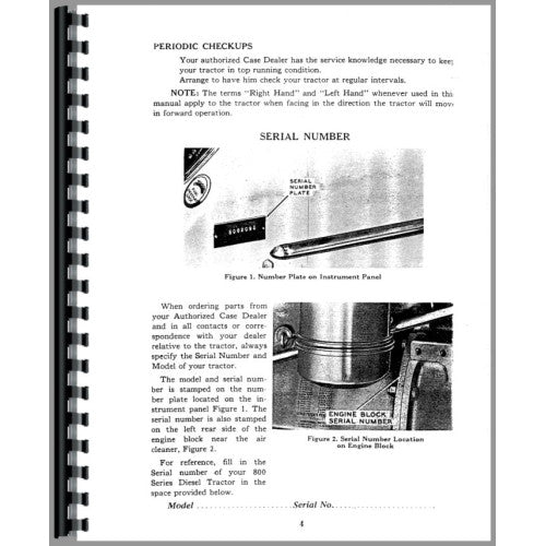 CA-O-800B DSL Case 800B Tractor Operators Manual