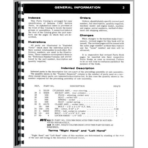 CA-P-730,830CK Case 741 Tractor Parts Manual