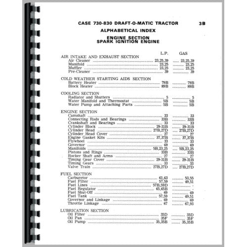 CA-P-730,830CK Case 741 Tractor Parts Manual