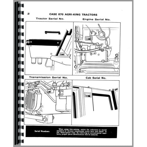 CA-P-870 Case 870 Tractor Parts Manual