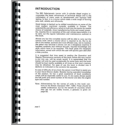 CA-O-880DB Case 880 Tractor Operators Manual (Select-A-Matic)]