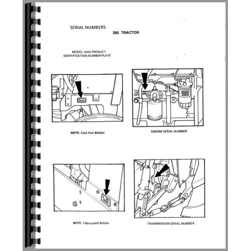 CA-P-385 Case-IH 385 Tractor Parts Manual