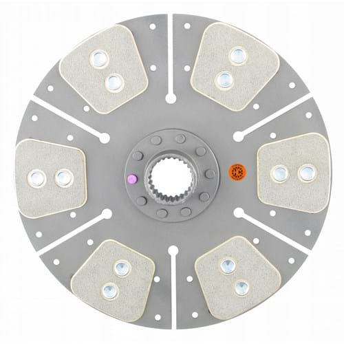 FE350EA HD6 12" Transmission Disc, 6 Pad, w/ 1-5/8" 25 Spline Hub - Reman