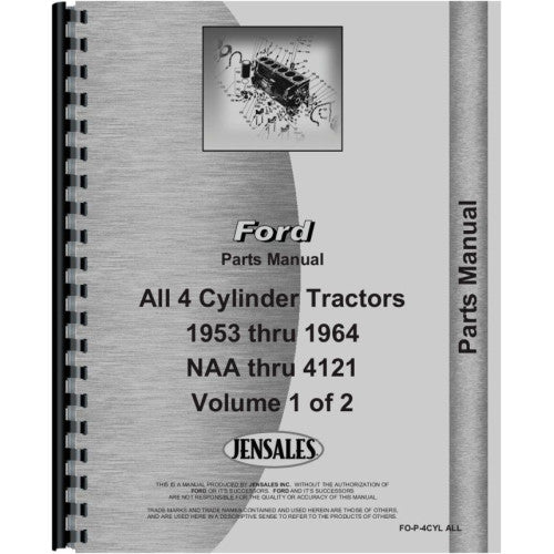 FO-P-4CYL ALL Ford 600 Tractor Parts Manual