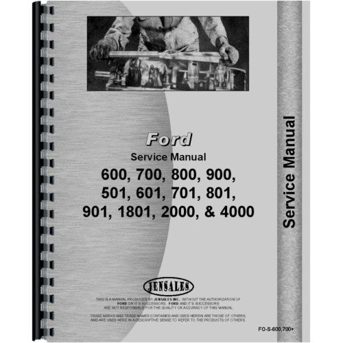 FO-S-600,700+ Ford 600 Tractor Service Manual (1954-1957)