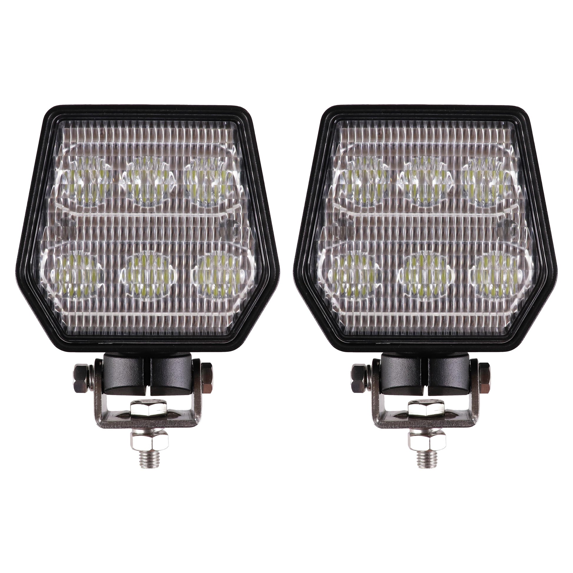 HR593798 SET LED Flood Beam Pedestal Mount Light Set, 5400 Lumens Each - (Pkg. of 2)