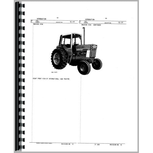 IH-P-786-1486 International Harvester 986 Tractor Parts Manual (Chassis)