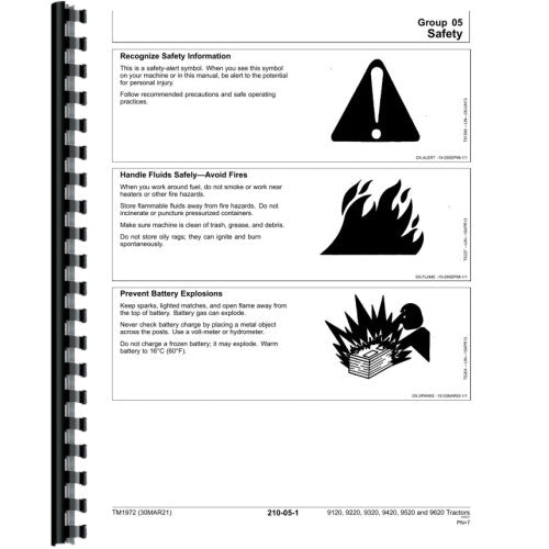 JD-S-TM1972 Service Manual fits John Deere 9120 Diagnostic