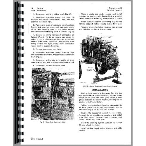 JD-S-TM1057 John Deere 4430 Tractor Service Manual (SN# 0-33108)