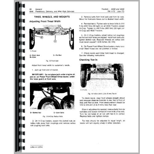 JD-S-TM1172 John Deere 4430 Tractor Service Manual (SN# 33109 and Up) (33109+)