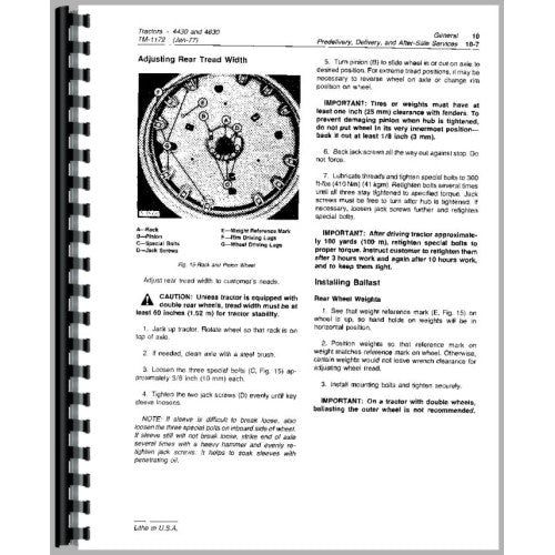 JD-S-TM1172 John Deere 4430 Tractor Service Manual (SN# 33109 and Up) (33109+)