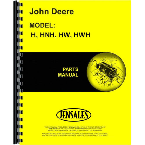 JD-P-PC304 John Deere H Tractor Parts Manual
