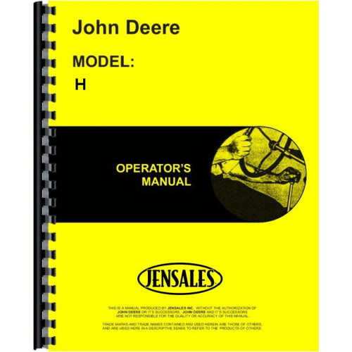 JD-O-OMR2011 John Deere H Tractor Operators Manual