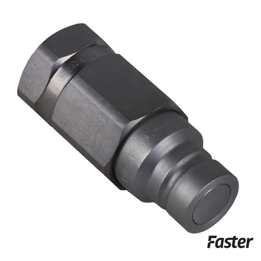 KV0621-77460 Faster Flat Face Hydraulic Breakaway Coupler, Male, Genuine OEM Style