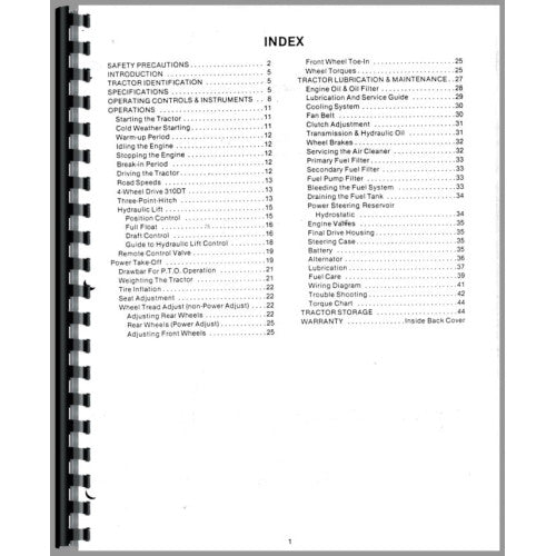 LO-O-310 Long 310 Tractor Operators Manual