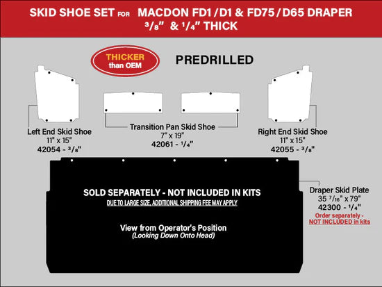 42054 Replacement Skid Shoes for MacDon FD-1 & D-1
