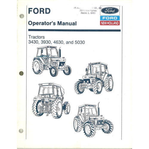 OEM-O-NH42343042 New Holland 4630 Tractor Operator's Manual (42343042)