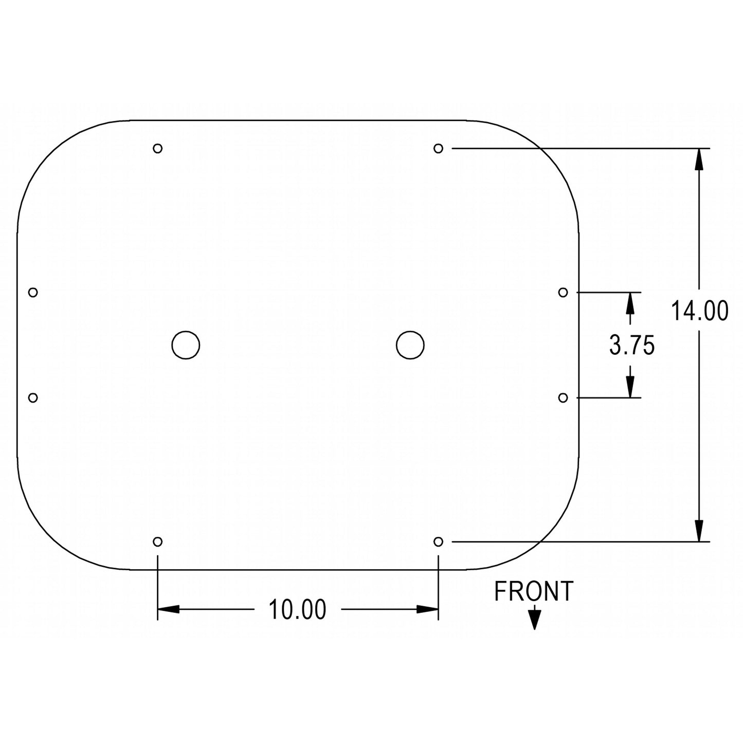 S371625 Seat Cushion, Black & White Vinyl