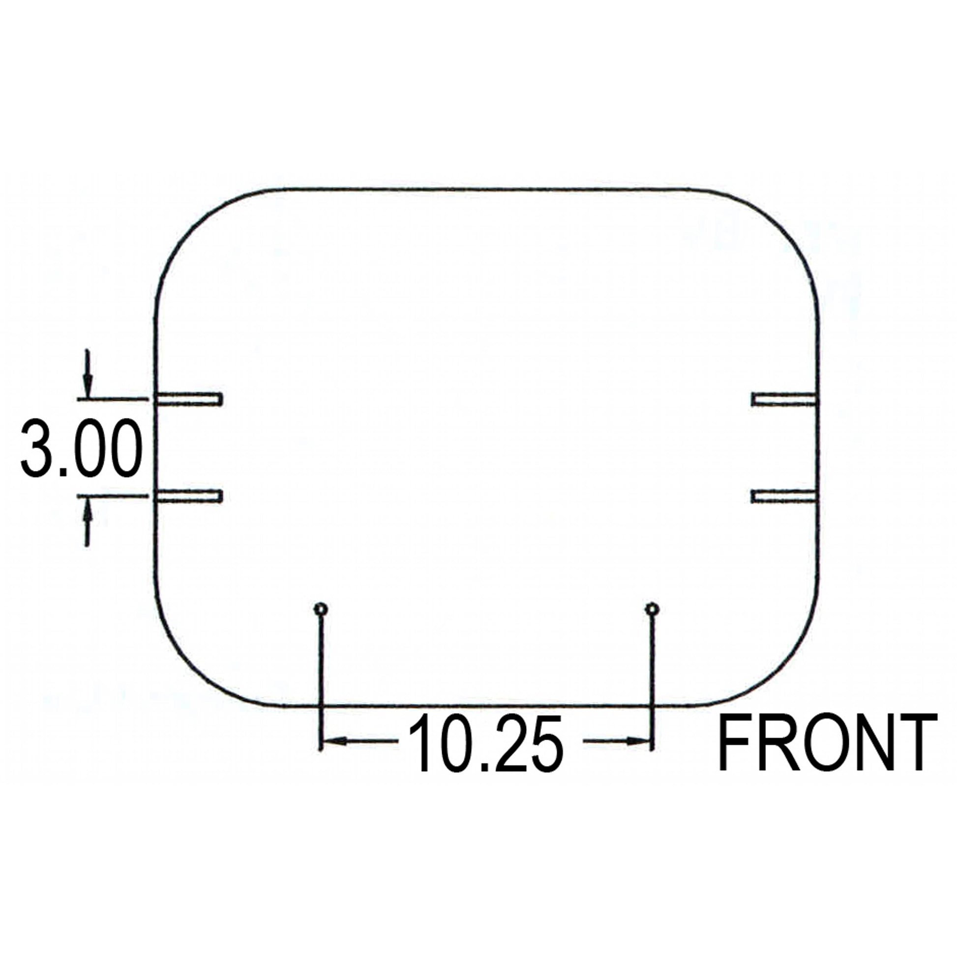 S400711 Seat Cushion, Black & White Vinyl, Classic Style