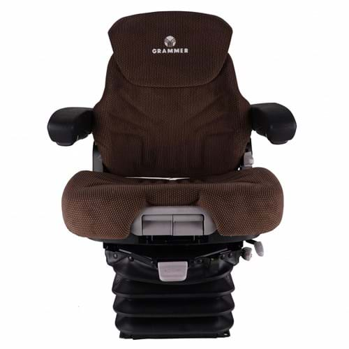 S8301454 Grammer Mid Back Seat, Brown Fabric w/ Air Suspension