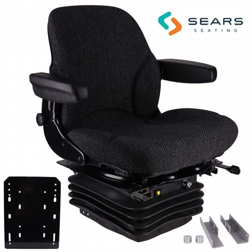 S8301752 Sears Mid Back Seat, Asphalt Gray Fabric w/ Air Suspension