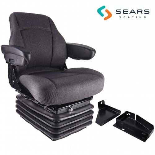 S8301990 Sears Mid Back Seat, Gray Fabric w/ Air Suspension