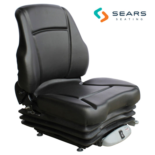 S8302049 Sears Low Back Seat, Black Vinyl w/ Air Suspension