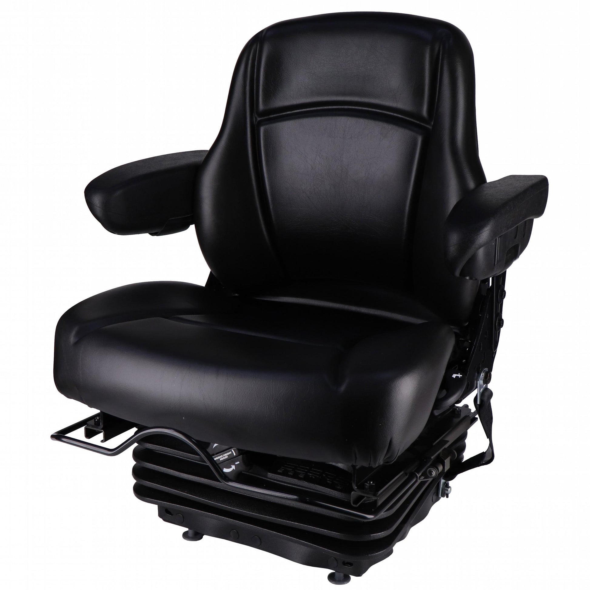 S8302273 Sears Mid Back Seat, Black Vinyl Seat, w/ Mechanical Suspension