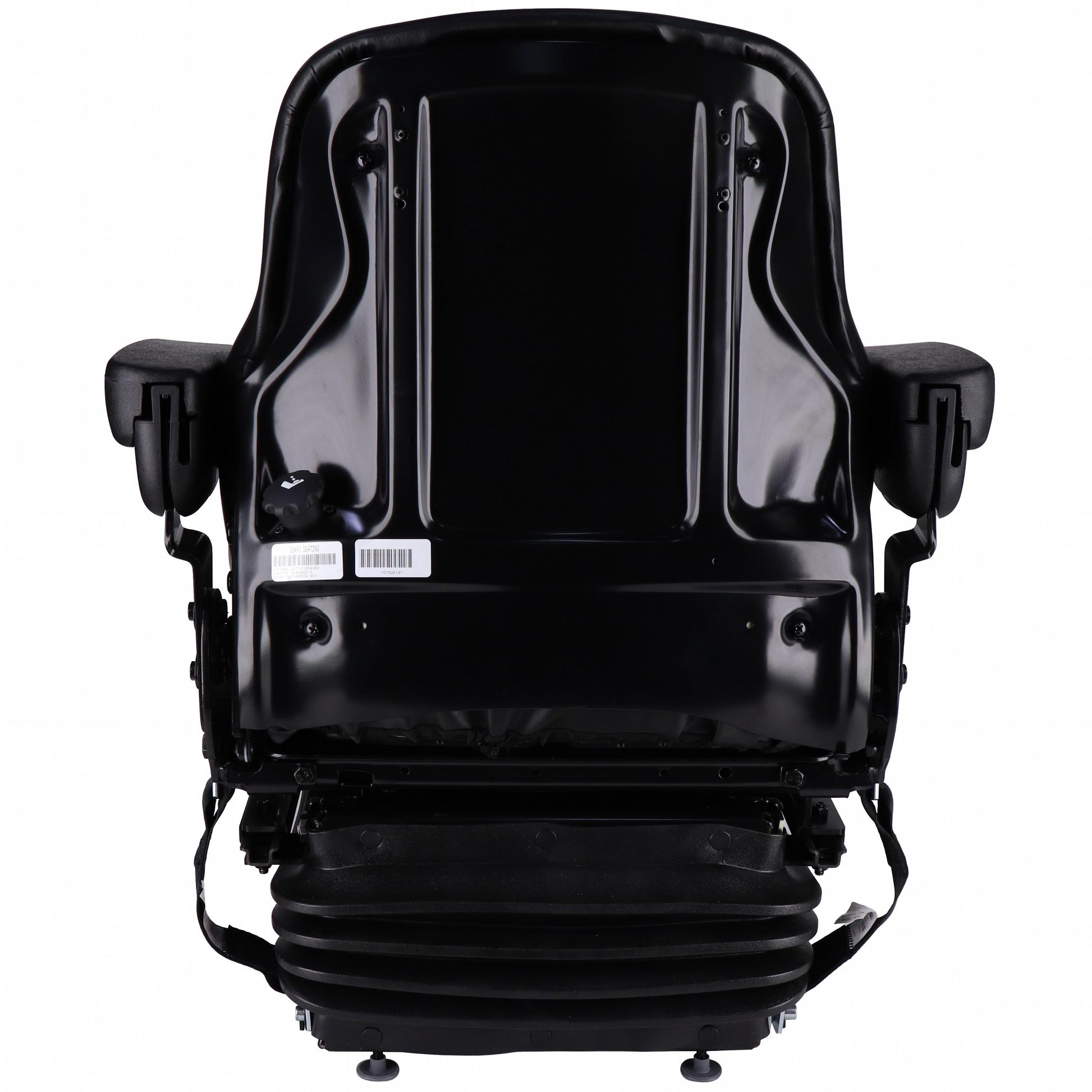 S8302273 Sears Mid Back Seat, Black Vinyl Seat, w/ Mechanical Suspension