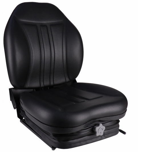 S8302310 High Back Seat, Black Vinyl w/ Integrated Suspension