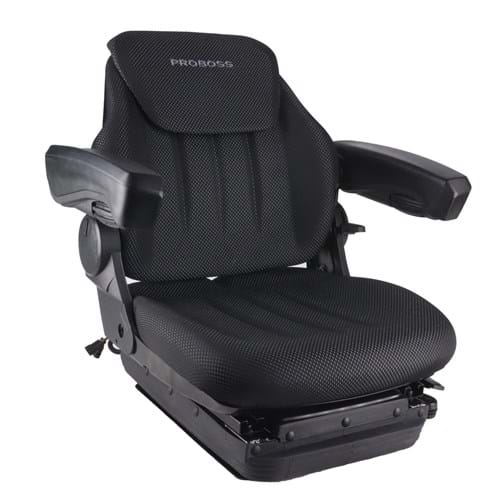 S8302358 PROBOSS AS2480 Mid Back Seat, Black & Gray Fabric w/ Air Suspension