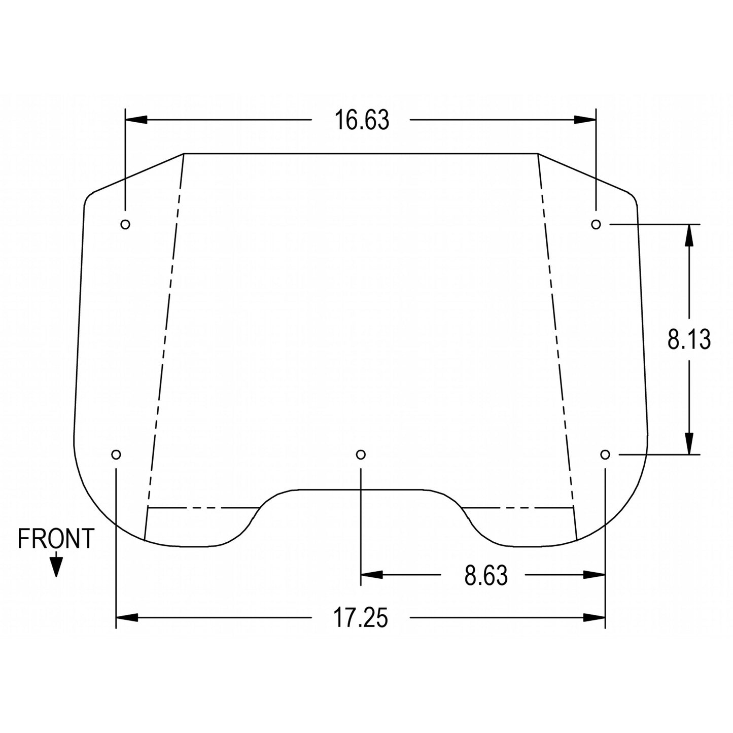 SD236461 Seat Cushion, Black & White Vinyl