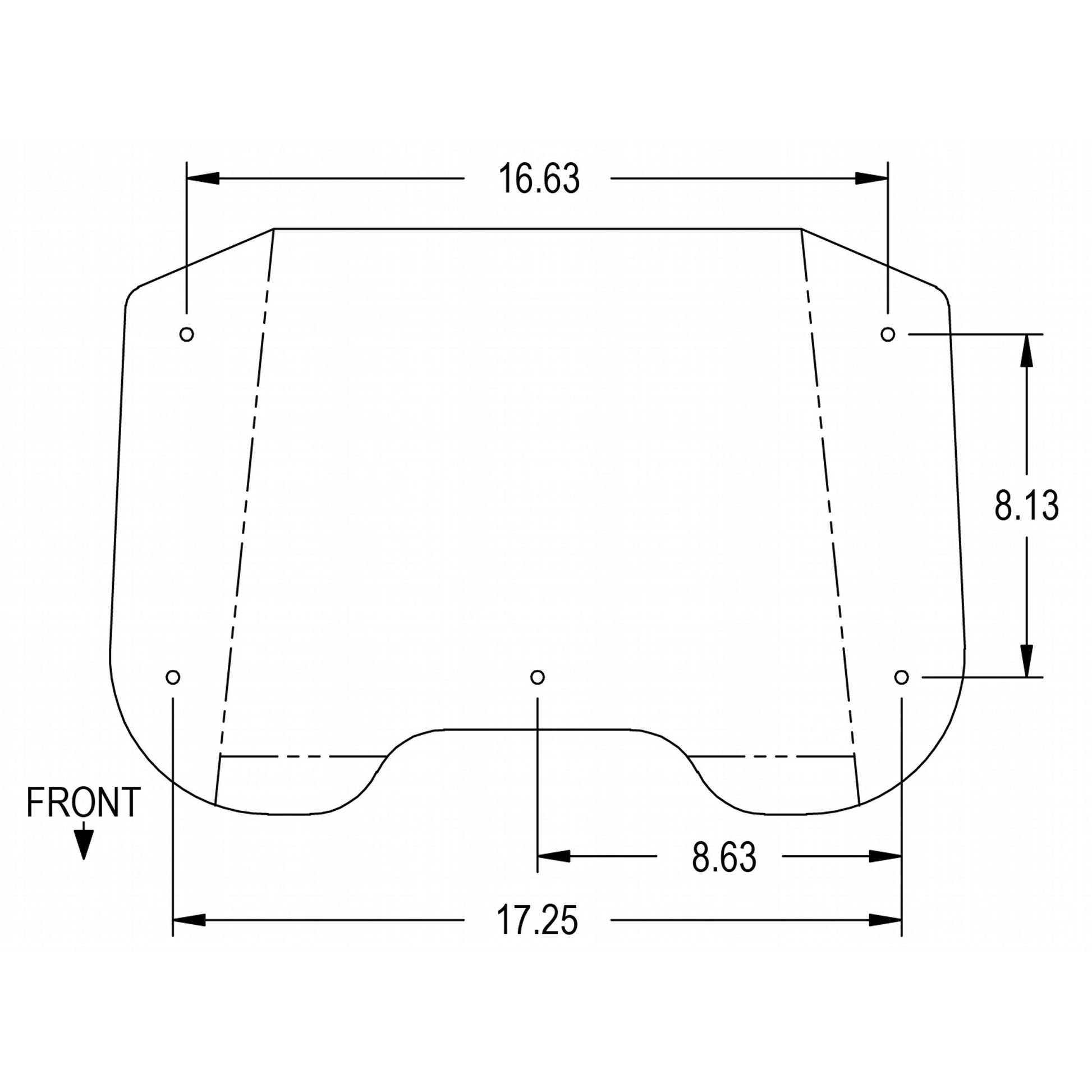 SD236461 Seat Cushion, Black & White Vinyl